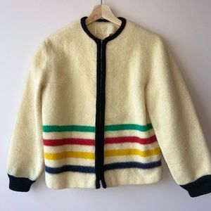 Hudson Bay Striped Wool Jacket 💚❤️💛🖤